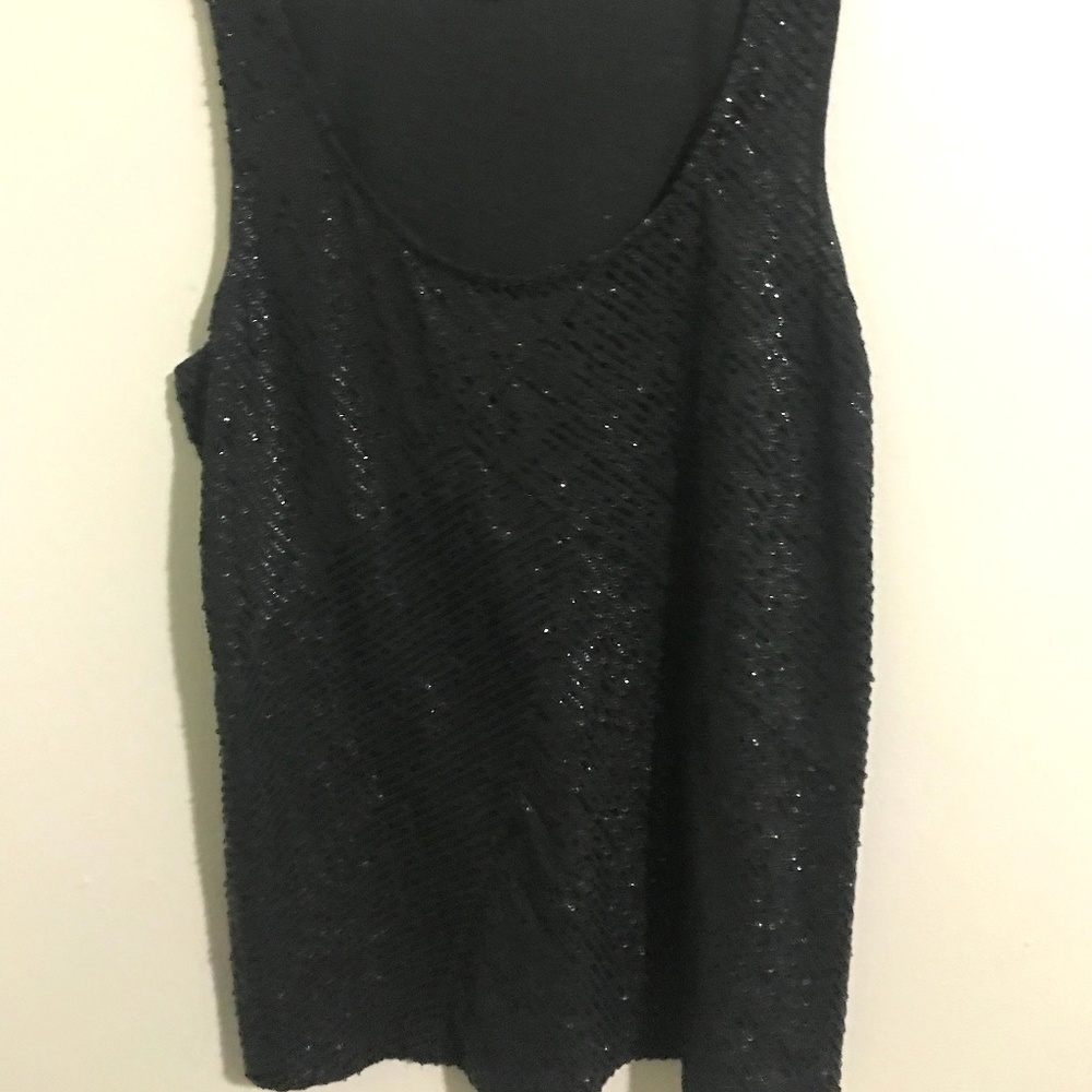 J Crew Black Sequin Tank